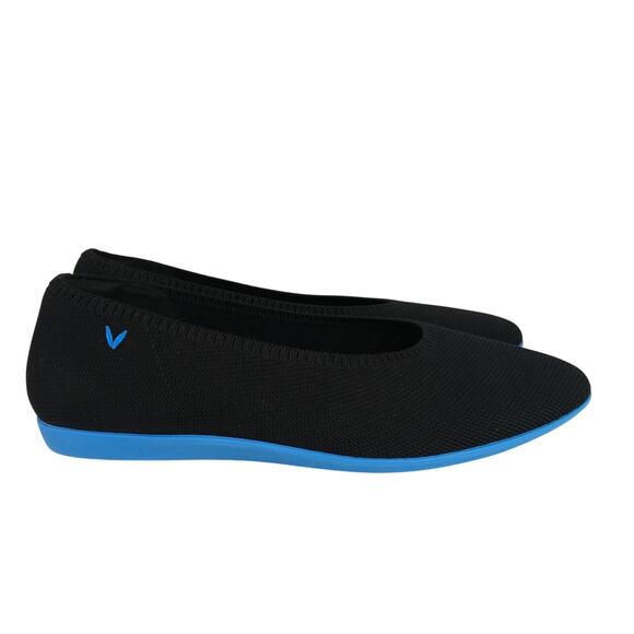 VIVAIA SZ 43/11 Tamia Walker Lightweight Almond Tow Flats In Black Lapis NWOT - Picture 2 of 9